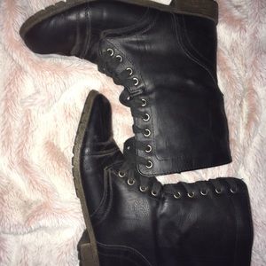 Black Combat boots